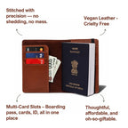 Personalized Elastic Closure Passport Cover - Brown