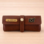 Personalized Brown Sunglass Cover with Name & Charm