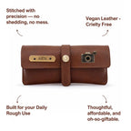 Personalized Brown Sunglass Cover with Name & Charm