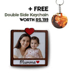 Personalized Wooden Photo Fridge Magnet for Mom