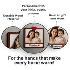 Personalized Wooden Photo Fridge Magnet for Mom