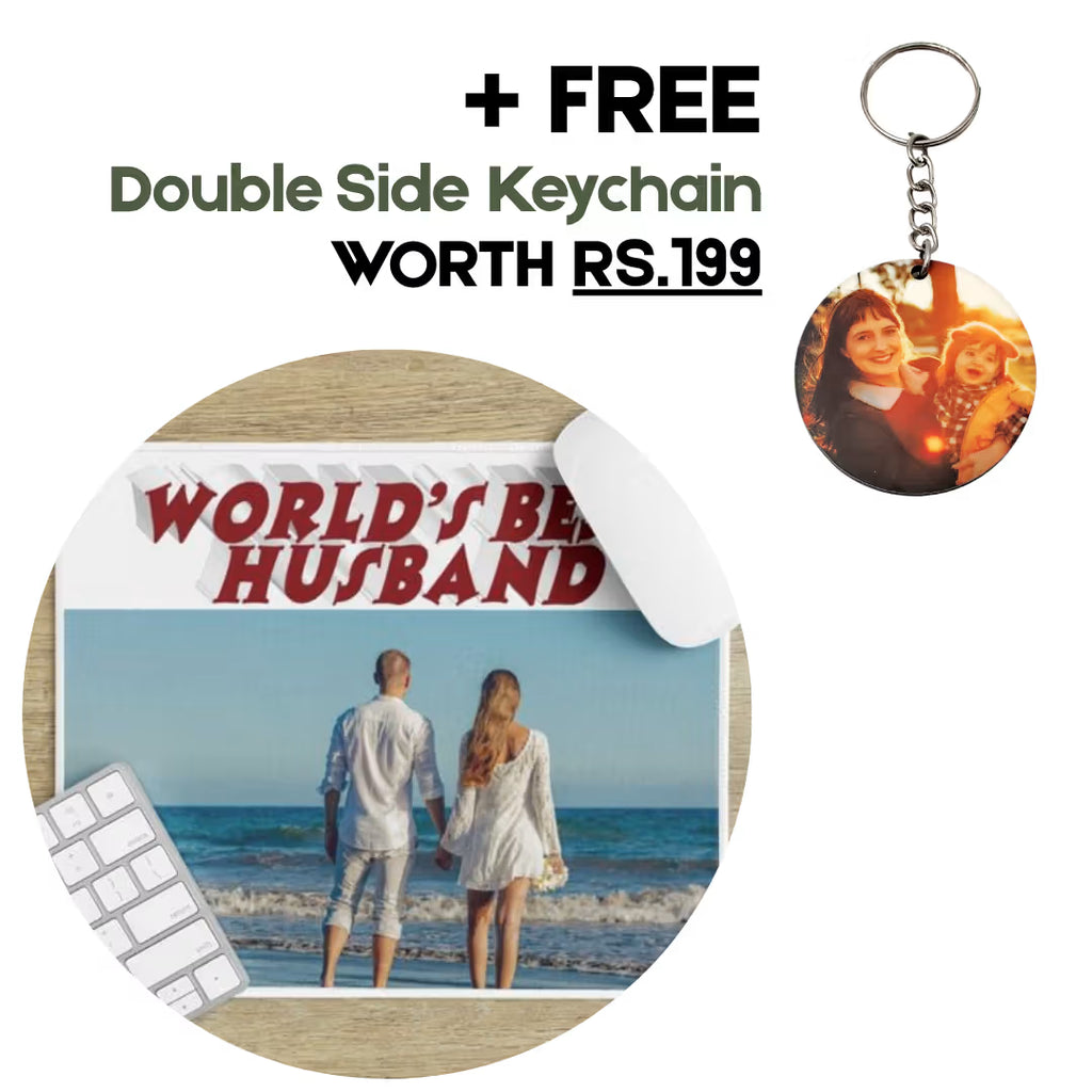 Personalized World's Best Husband Photo Mousepad