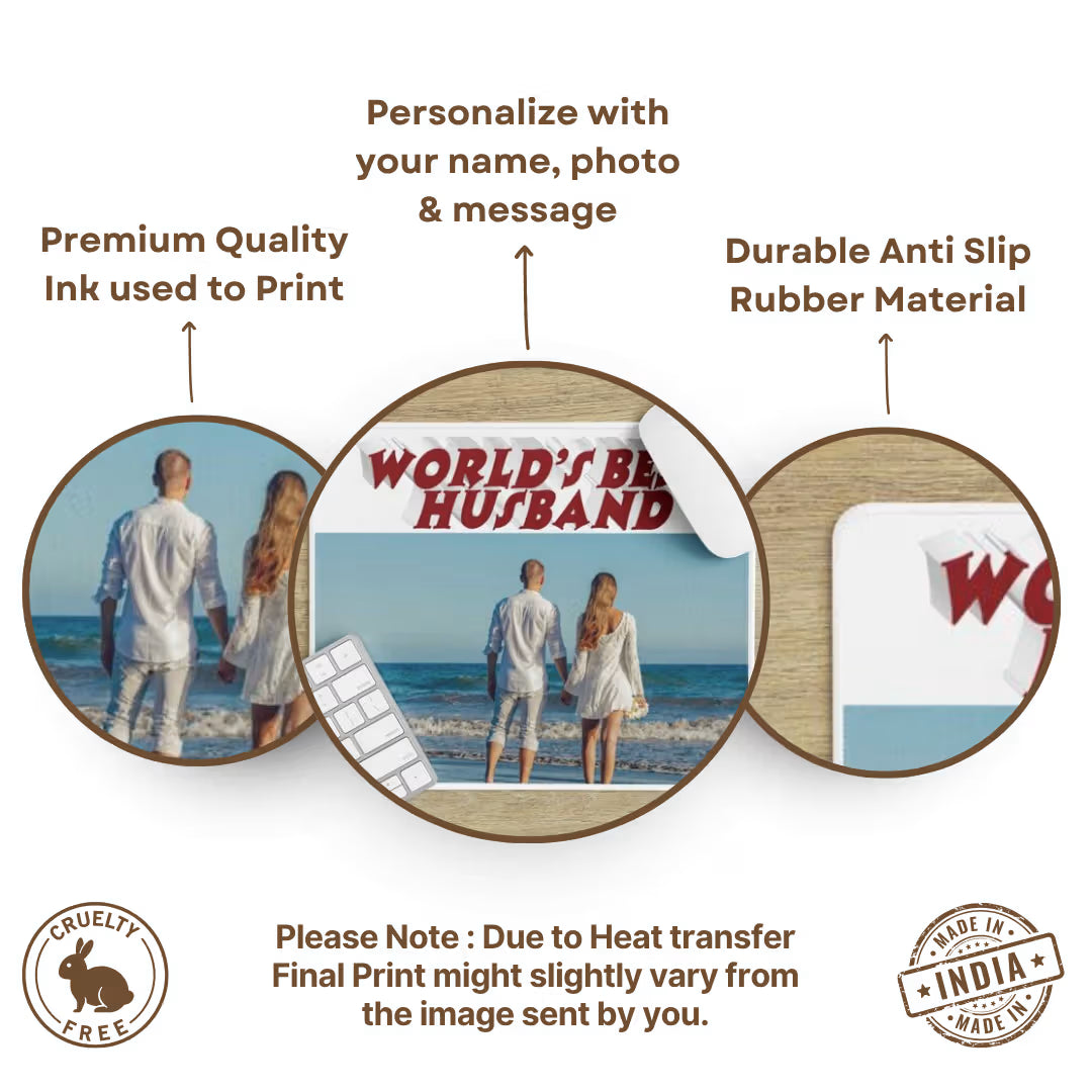Personalized World's Best Husband Photo Mousepad