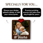 Wooden Yaara Personalized Photo Fridge Magnet