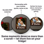 Wooden Yaara Personalized Photo Fridge Magnet