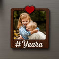 Wooden Yaara Personalized Photo Fridge Magnet