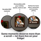 Wooden Yaara Personalized Photo Fridge Magnet