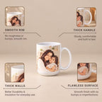 Customized Capsule Ceramic White Photo Mug