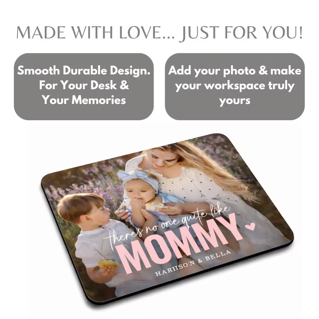 Photo Mouse Pad – Personalized Gift for Working Moms