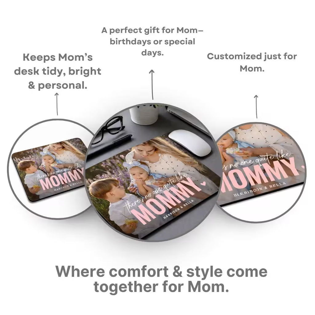 Photo Mouse Pad – Personalized Gift for Working Moms