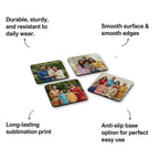 Customized Photo Square Tea Coaster - Set of 4