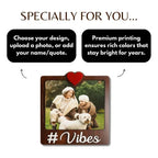 Wooden Vibes Personalized Photo Fridge Magnet