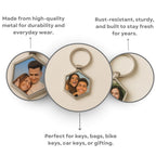 Hexagon Metal Double Side Photo Keychain