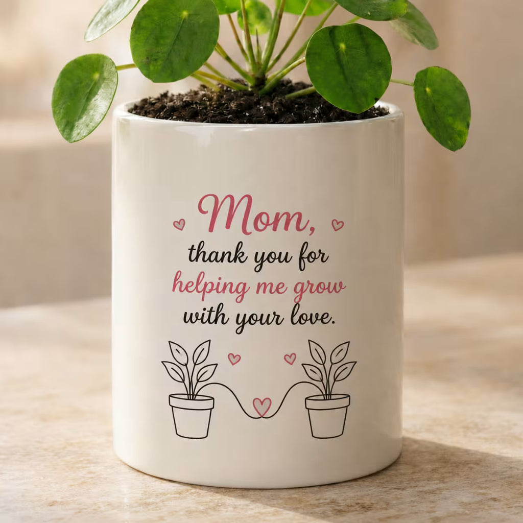 Quote Flower Pot Ceramic Mug for Mom