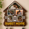 Personalized Sweet Home Shaped 5 Photo Keyholder