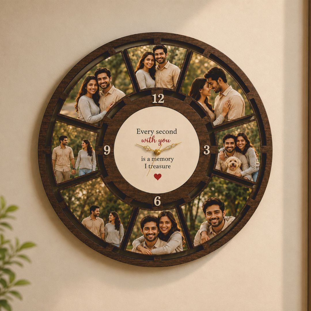 Customized Photo Wooden Wall Clock