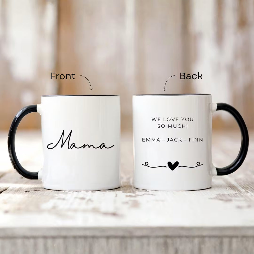 We Love You Mama Custom Quote Photo Cup