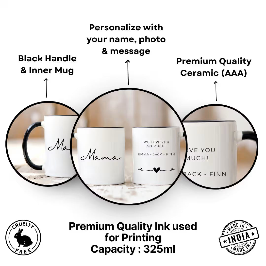 We Love You Mama Custom Quote Photo Cup
