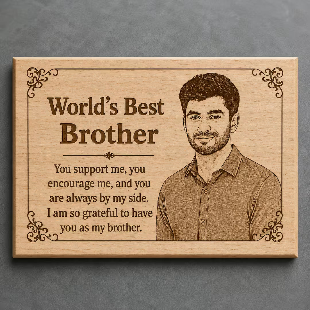 World's Best Brother Customized Wooden Plaque