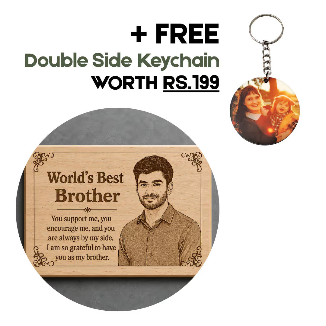 World's Best Brother Customized Wooden Plaque