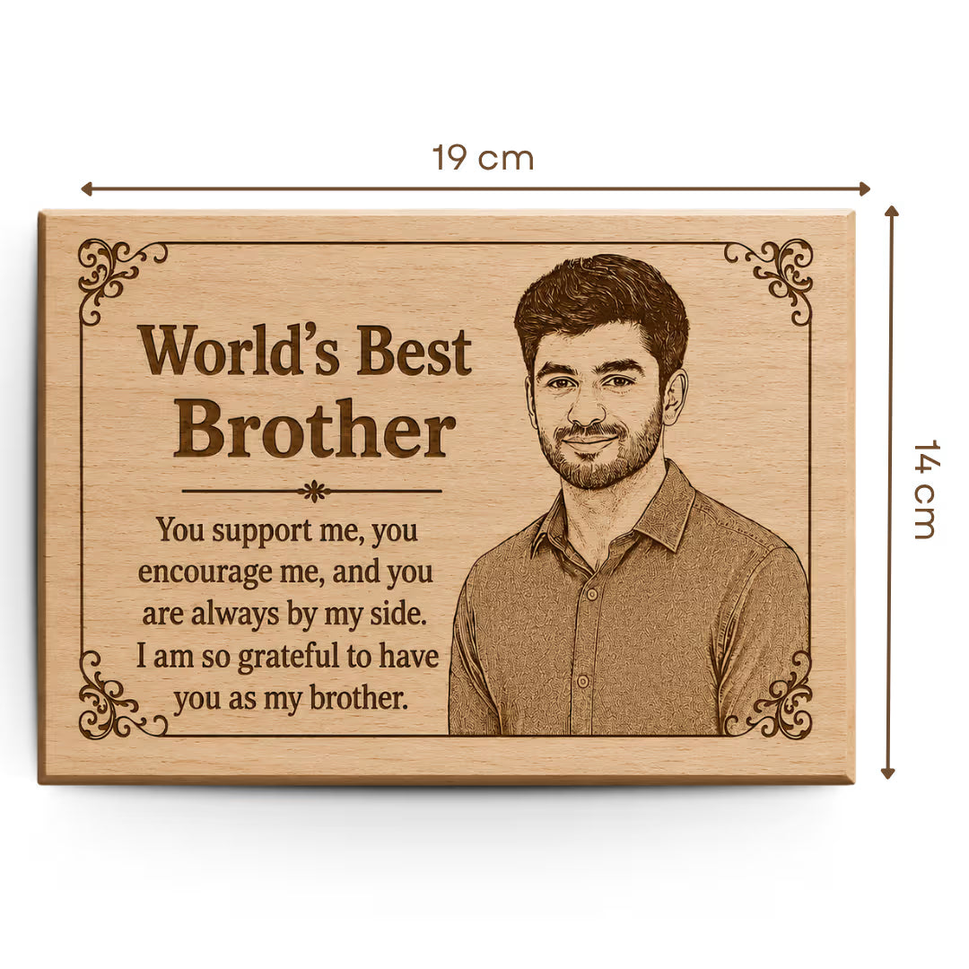 World's Best Brother Customized Wooden Plaque