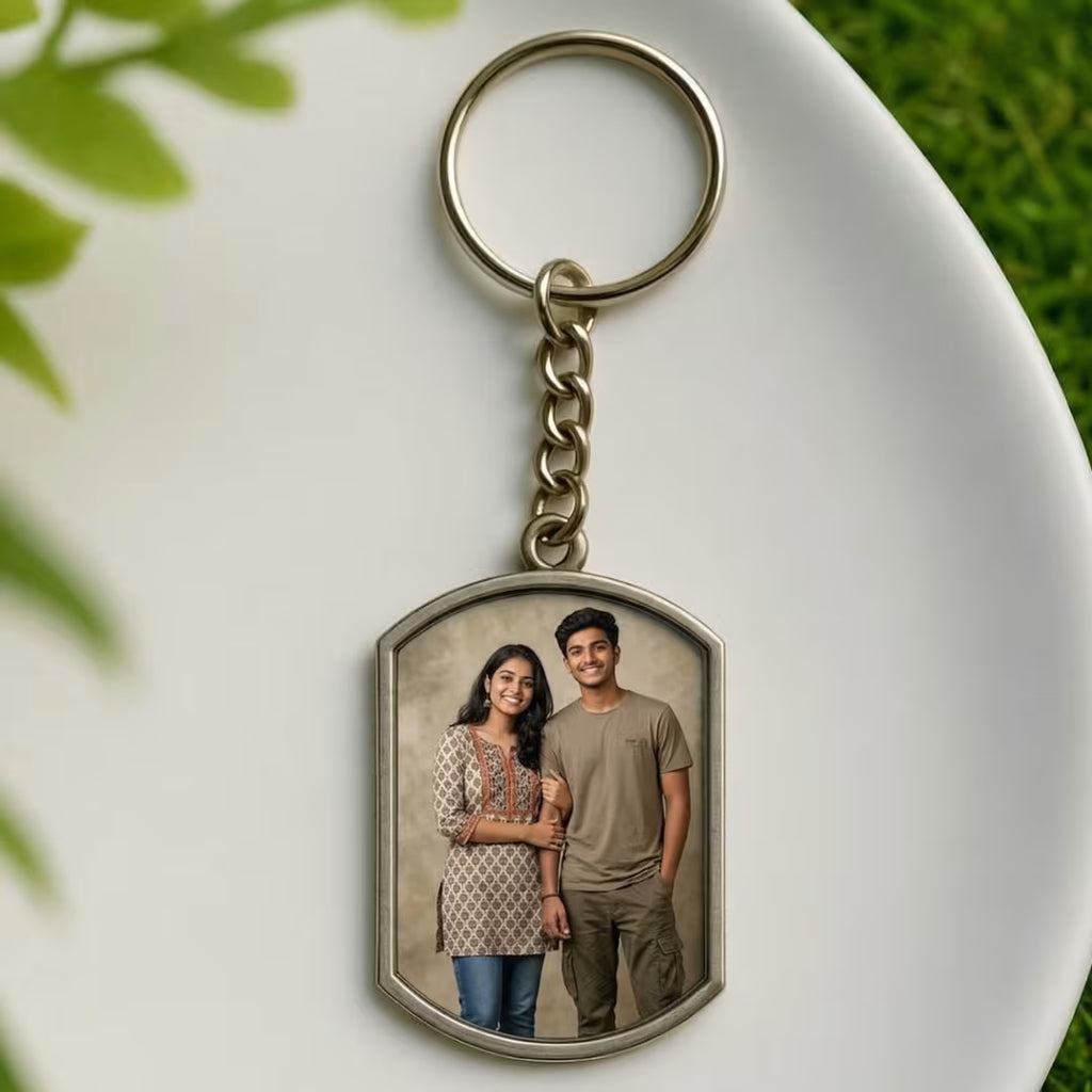 Metal Photo Keychain for Brother - Rectangle