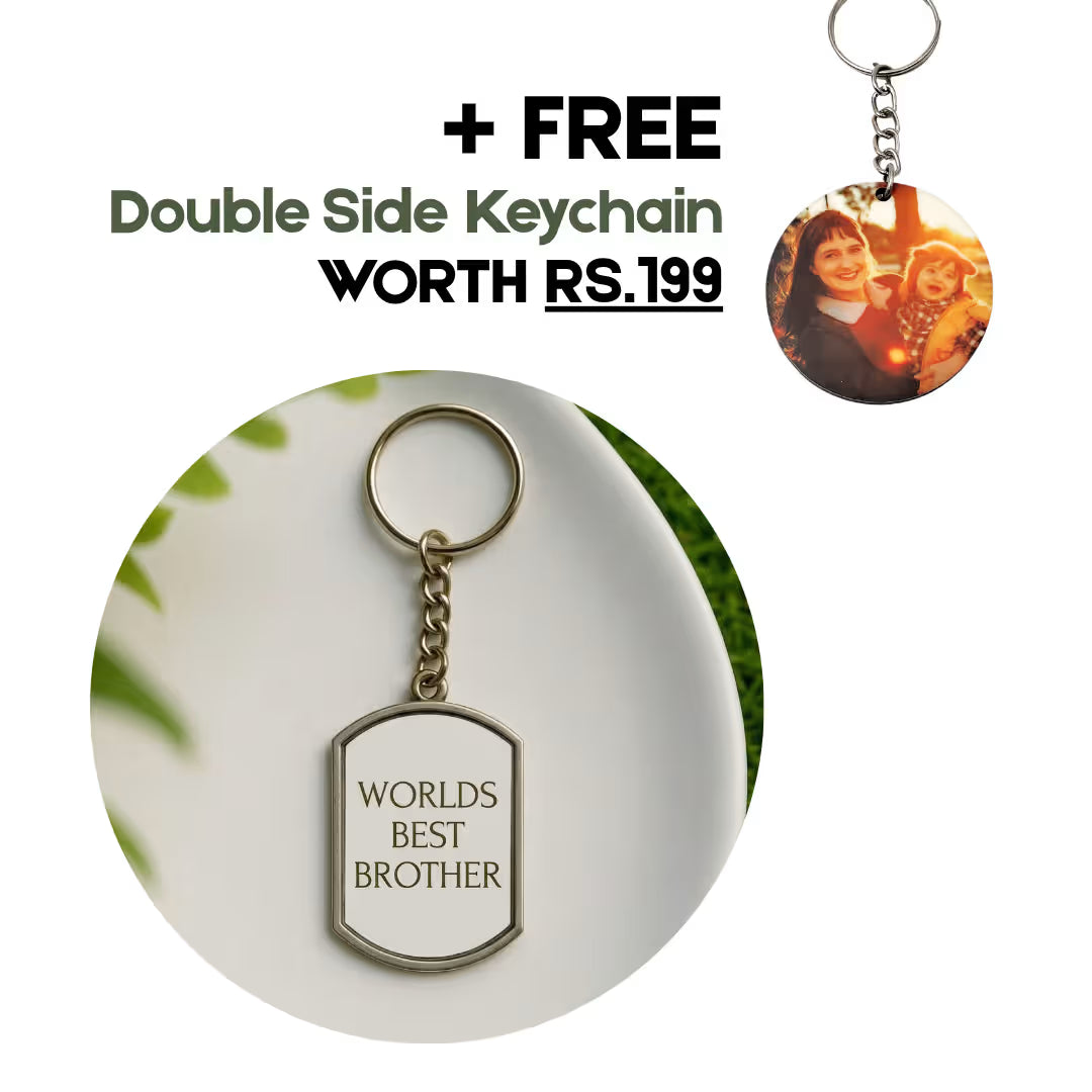 Metal Photo Keychain for Brother - Rectangle