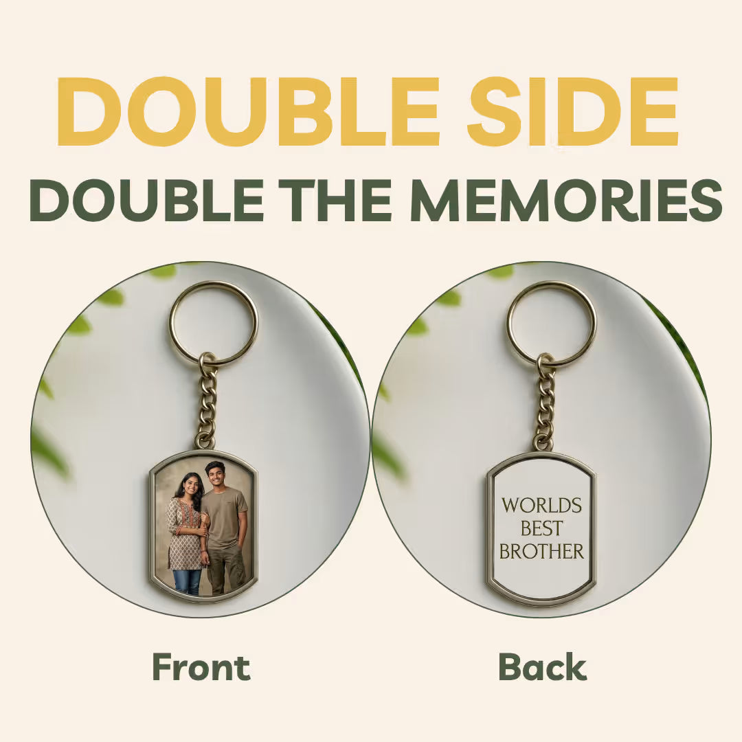 Metal Photo Keychain for Brother - Rectangle