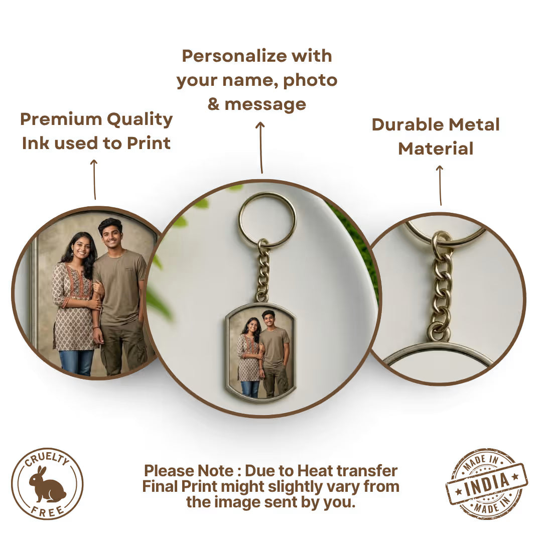 Metal Photo Keychain for Brother - Rectangle