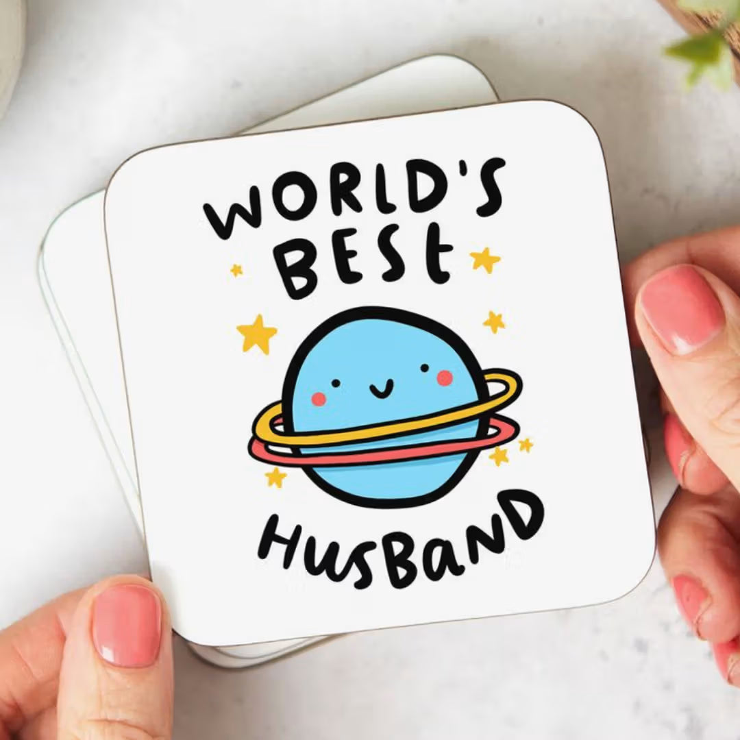 World's Best Husband MDF Tea Coaster