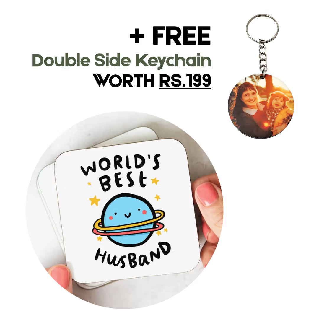 World's Best Husband MDF Tea Coaster