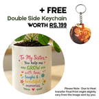 "You help me Grow Sister" Flower Cermanic Mug Pot