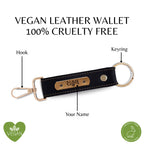 Customized Vegan Leather Simple Wallet & Keychain Set for Dad
